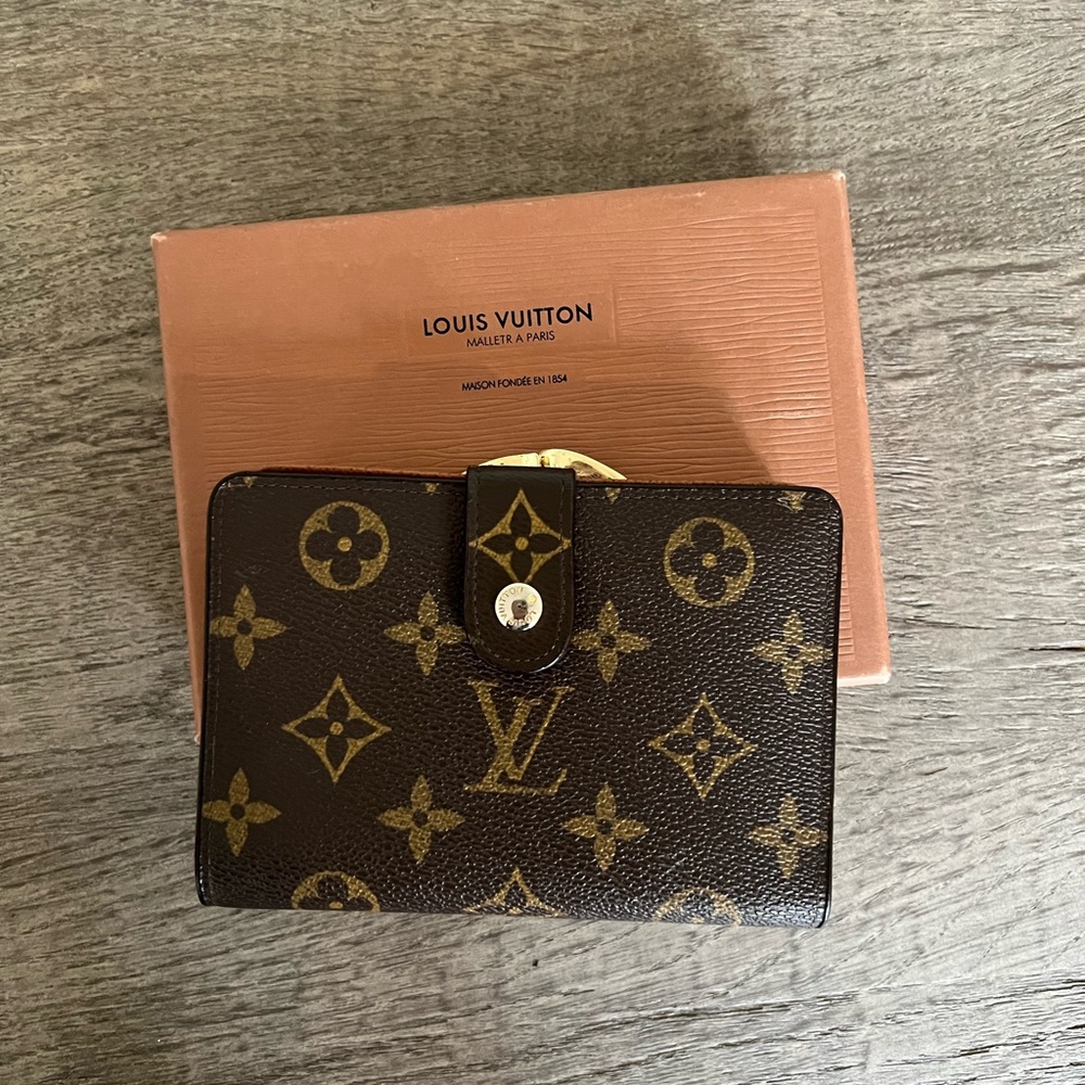 Louis Vuitton Brown and Tan Monogram Wallet